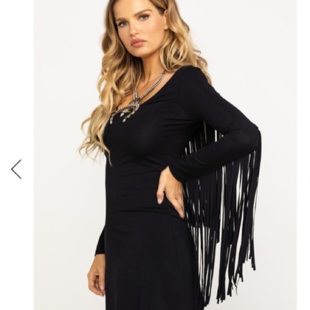 Idyll wild Black Fringe Dress - XL